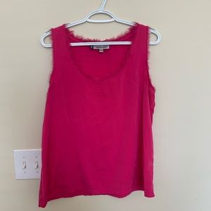 Hot Pink Sleeveless Blouse